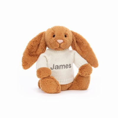 Jellycat Bashful Golden Konijn with Cream Jumper | TE9576128